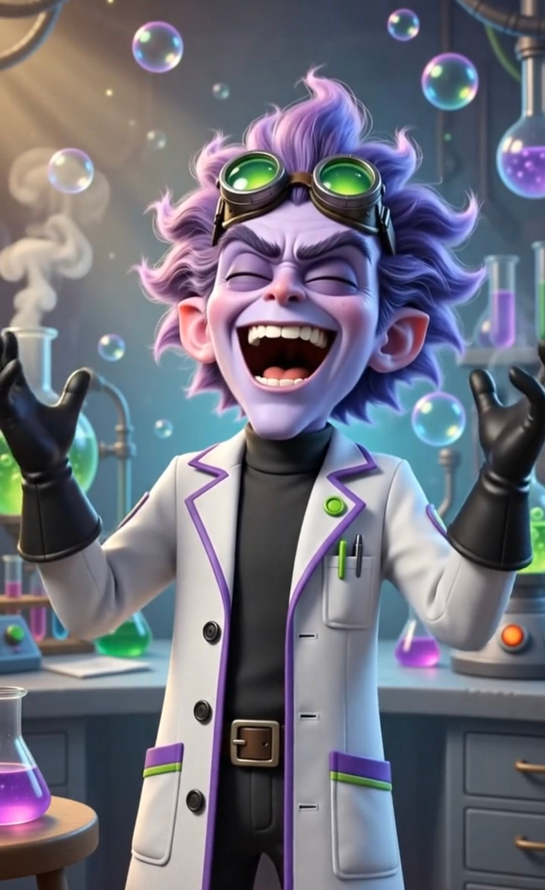 Official Galaxy Grab artwork of Dr. Vile, Main Antagonist and Leader